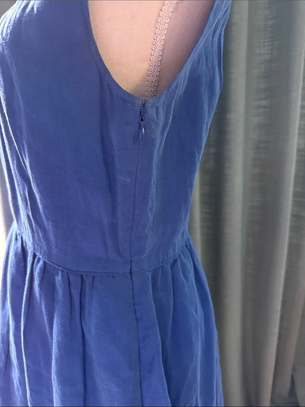 J. Crew Sleeveless Royal Blue Scoop Neck Mini Dress